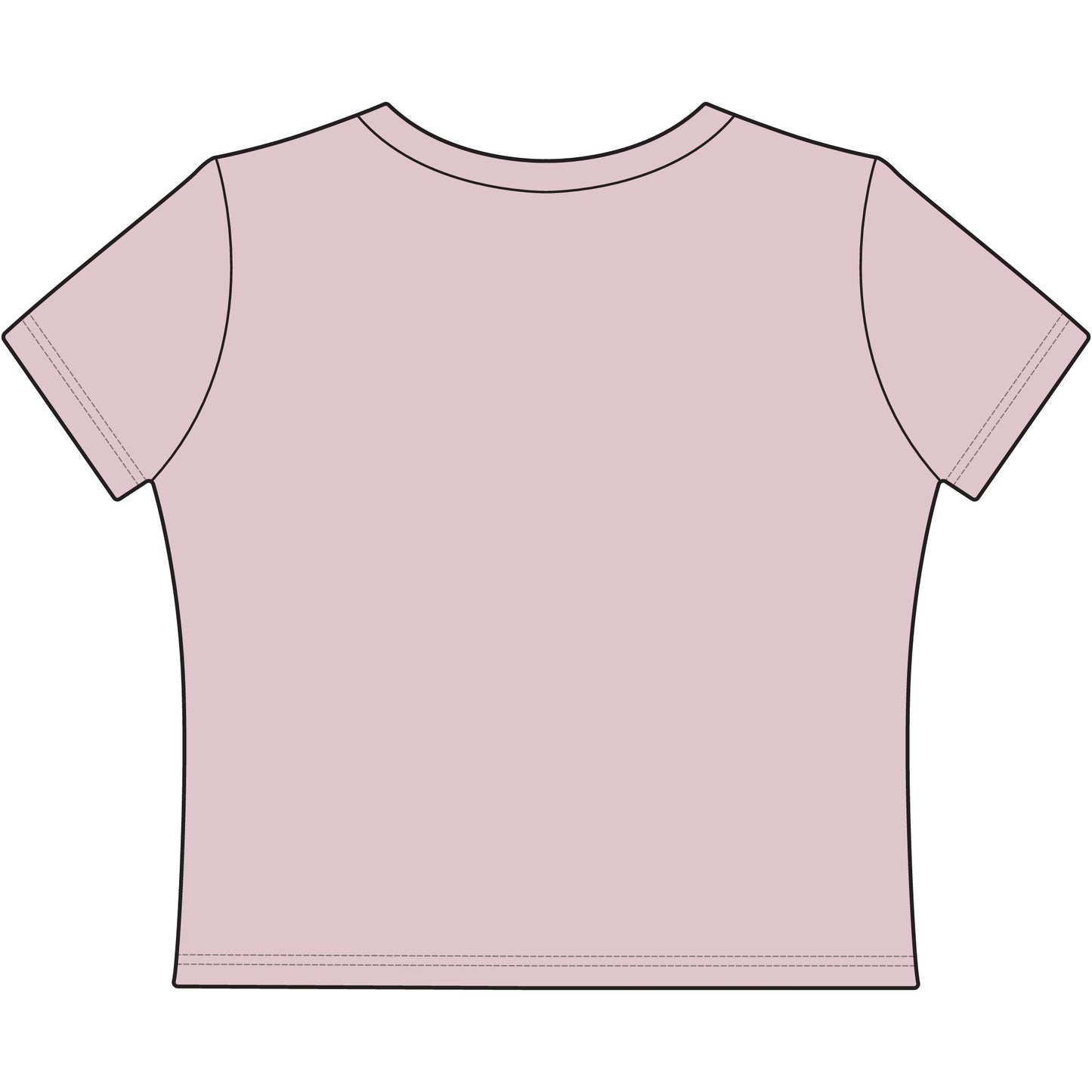 Cropped Tee with Madras Logo