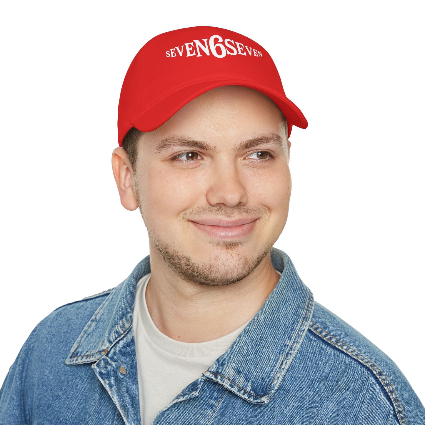 Low Profile Baseball Cap with White Logo