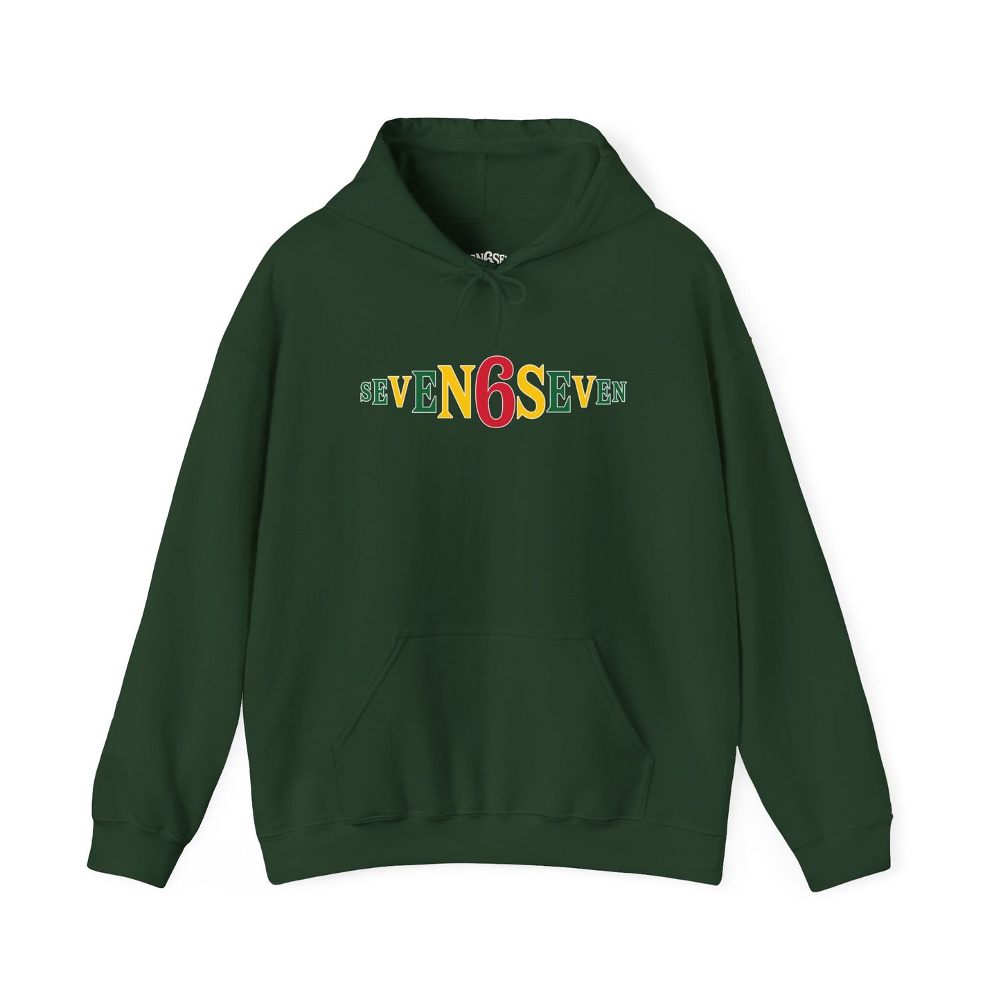 Unisex Heavy Blend™ Hooded Sweatshirt- Ice/Green/Gold Logo