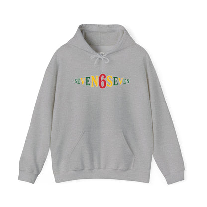 Unisex Heavy Blend™ Hooded Sweatshirt- Ice/Green/Gold Logo