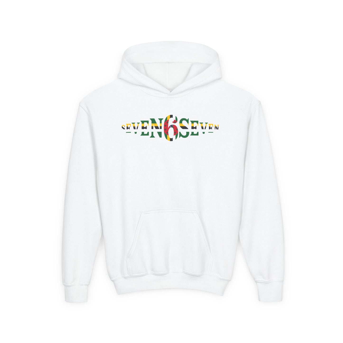 Youth Heavy Blend Hooded Sweatshirt with Flag Logo