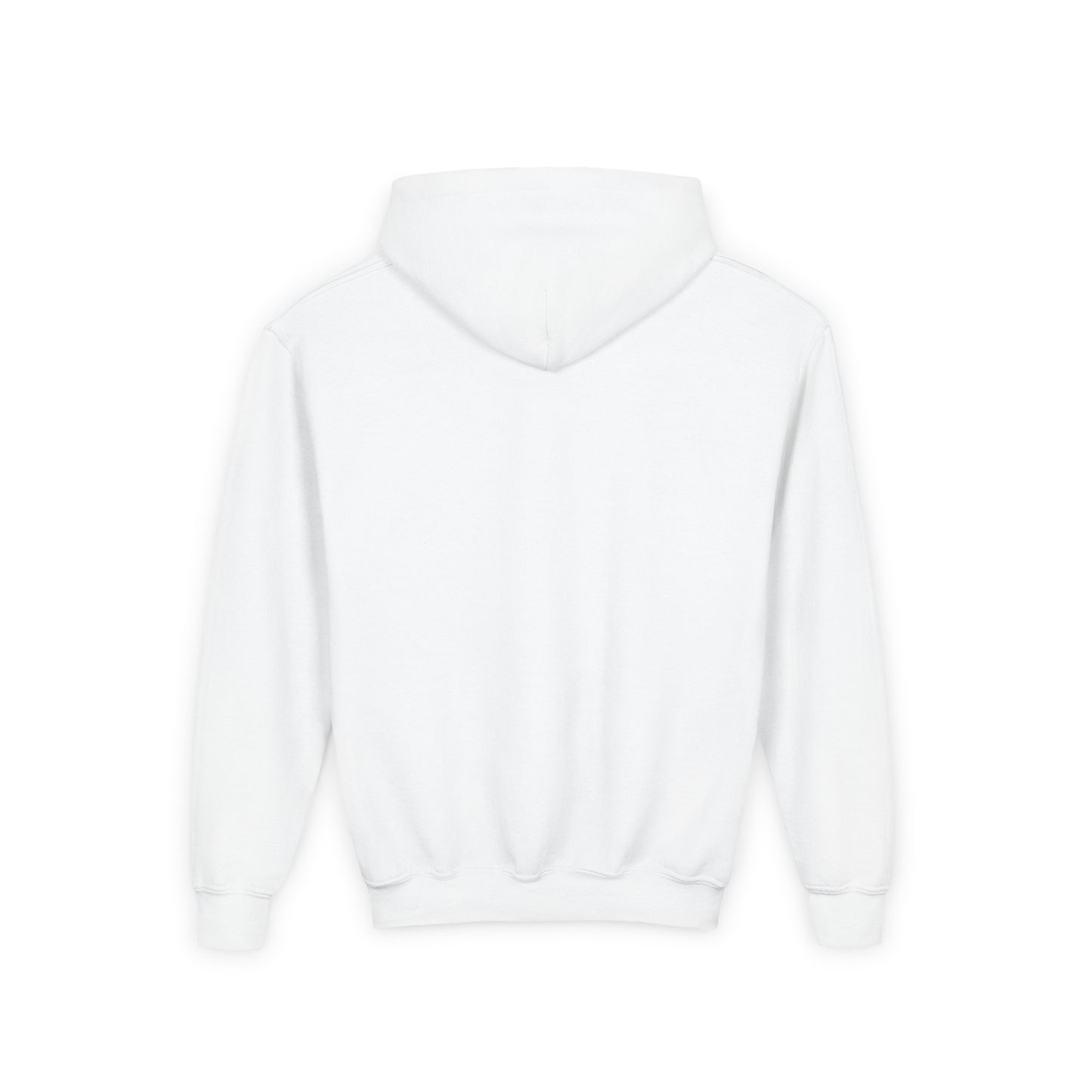 Youth Heavy Blend Hooded Sweatshirt with Black Logo