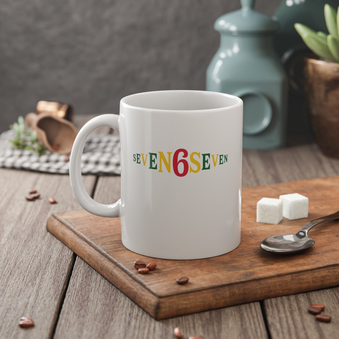 Ceramic Mug - White/Ice/Green/Gold