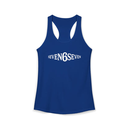 Women's Ideal Racerback Tank - White Logo