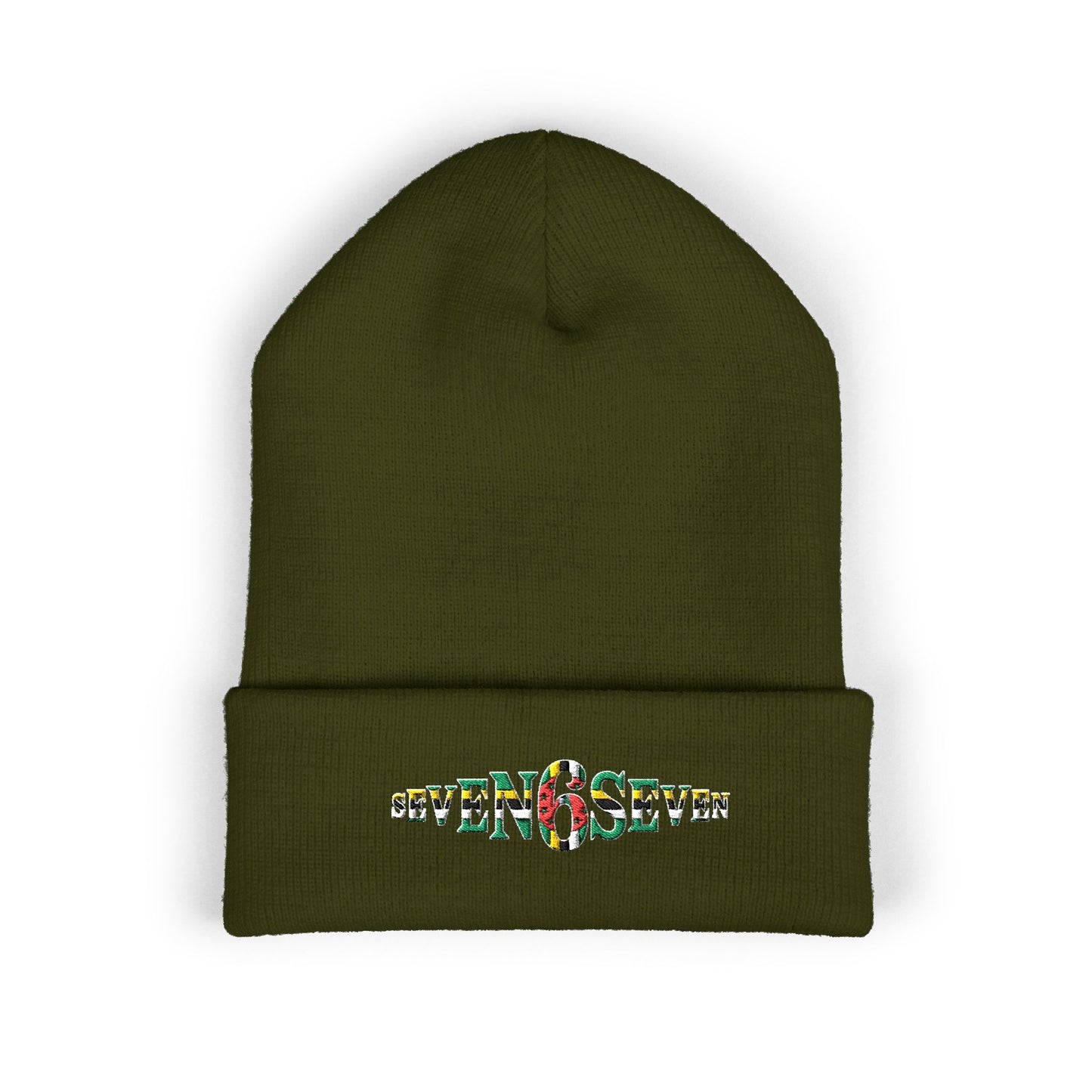 Embroidered Floral 'K' Classic Cuffed Beanie