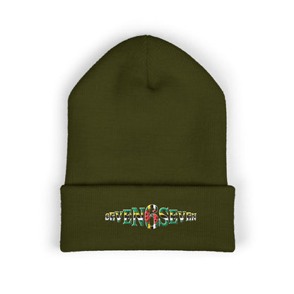Embroidered Floral 'K' Classic Cuffed Beanie