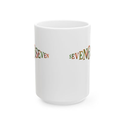 Ceramic Mug - White/Madras