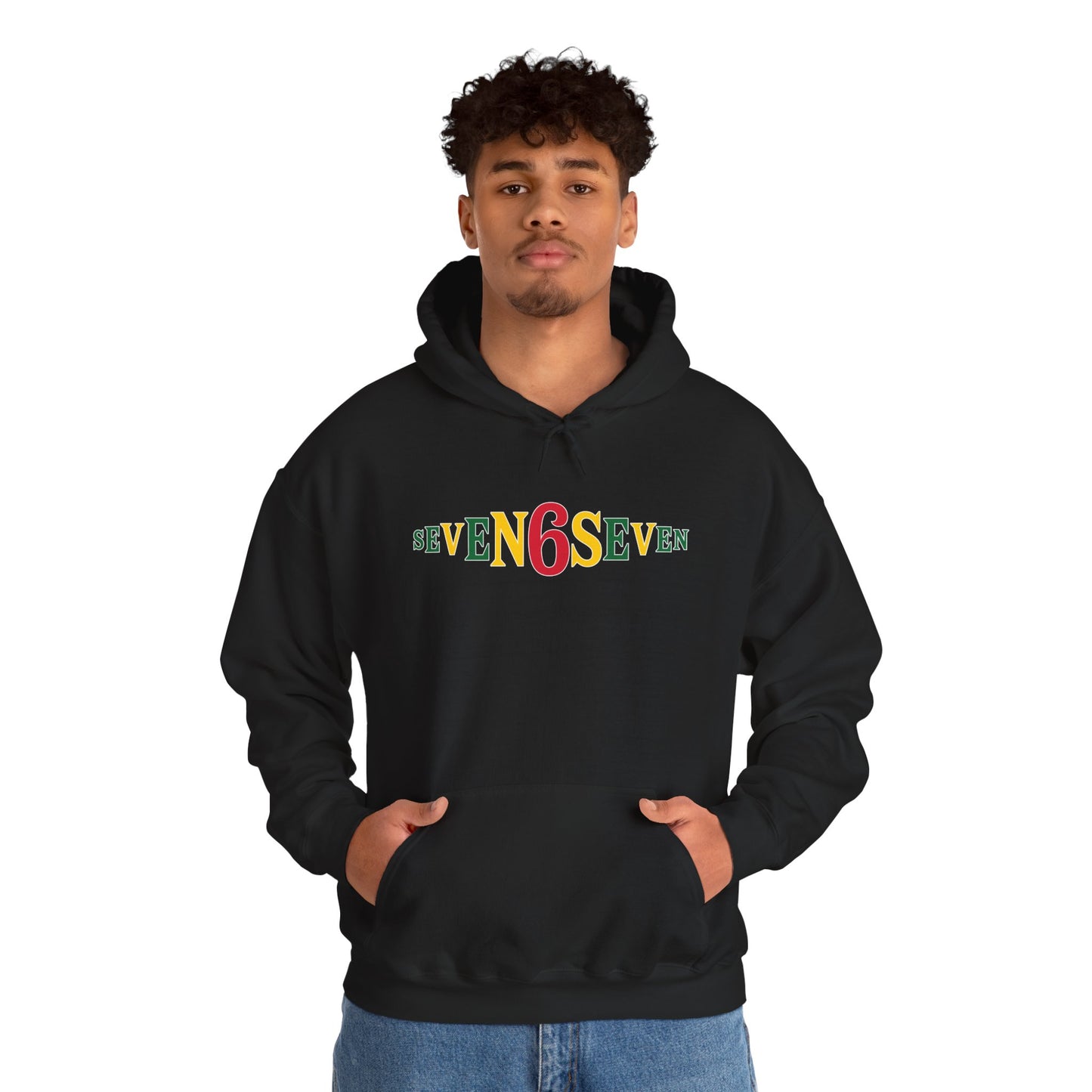 Unisex Heavy Blend™ Hooded Sweatshirt- Ice/Green/Gold Logo