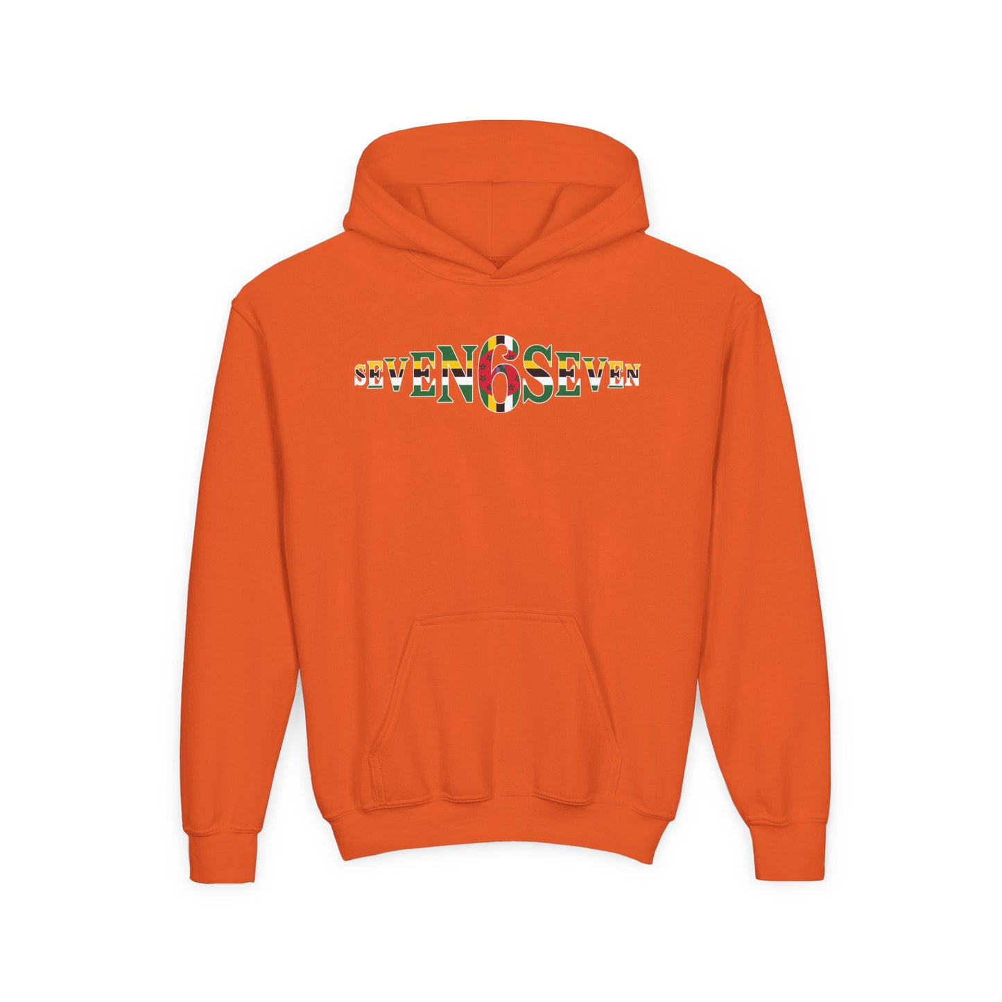 Youth Heavy Blend Hooded Sweatshirt with Flag Logo