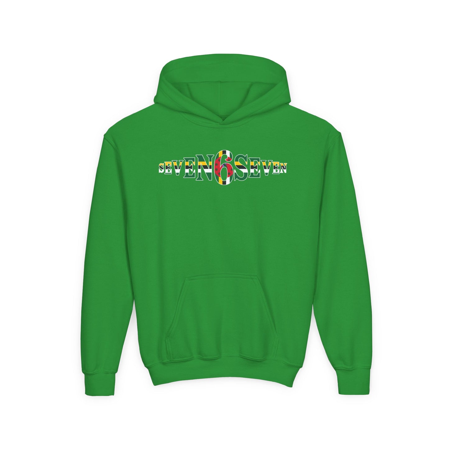 Youth Heavy Blend Hooded Sweatshirt with Flag Logo