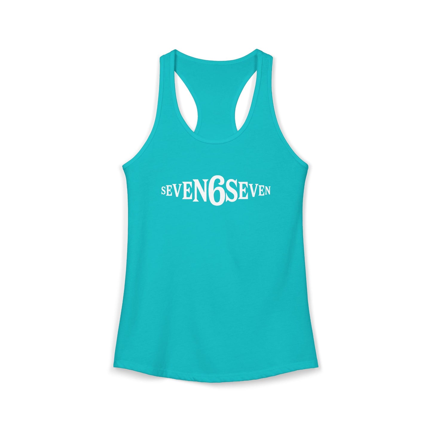 Women's Ideal Racerback Tank - White Logo