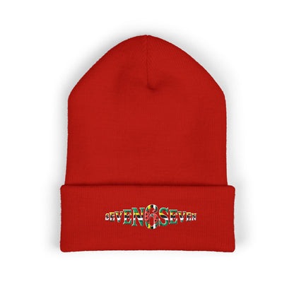Embroidered Floral 'K' Classic Cuffed Beanie