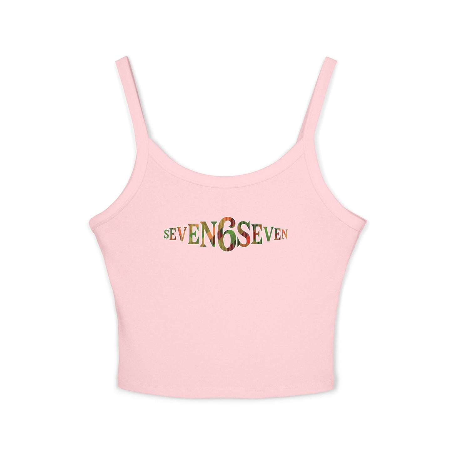 Women’s Spaghetti Strap Tank Top with Madras Logo