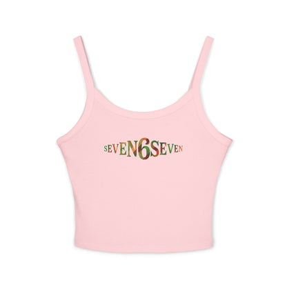 Women’s Spaghetti Strap Tank Top with Madras Logo