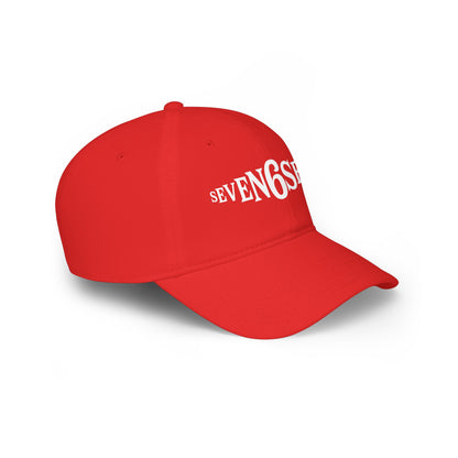 Low Profile Baseball Cap with White Logo