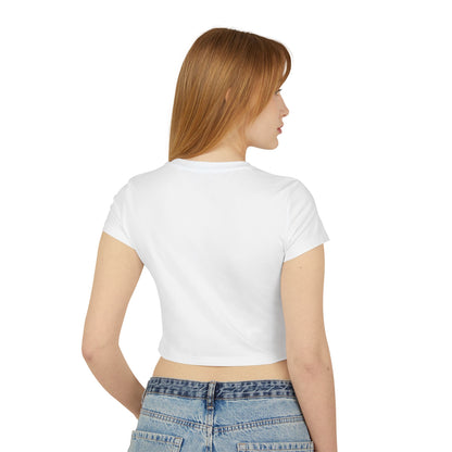 Women's Baby Tee with Black Logo