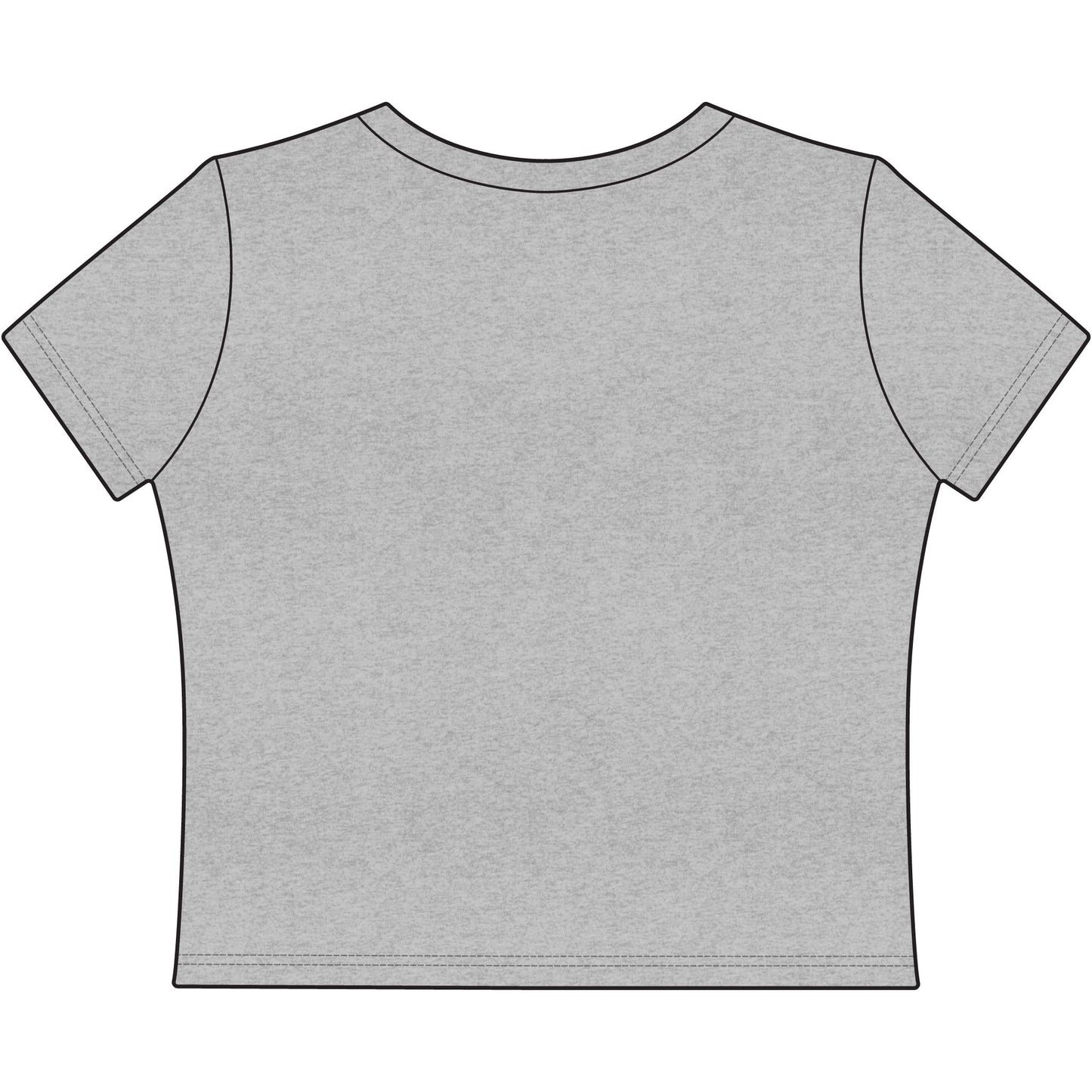 Cropped Tee with Madras Logo