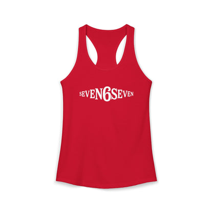 Women's Ideal Racerback Tank - White Logo