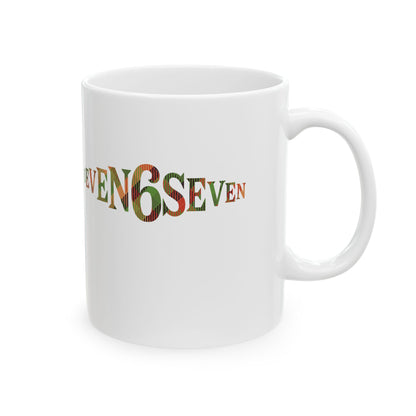 Ceramic Mug - White/Madras