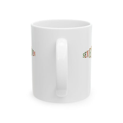 Ceramic Mug - White/Madras