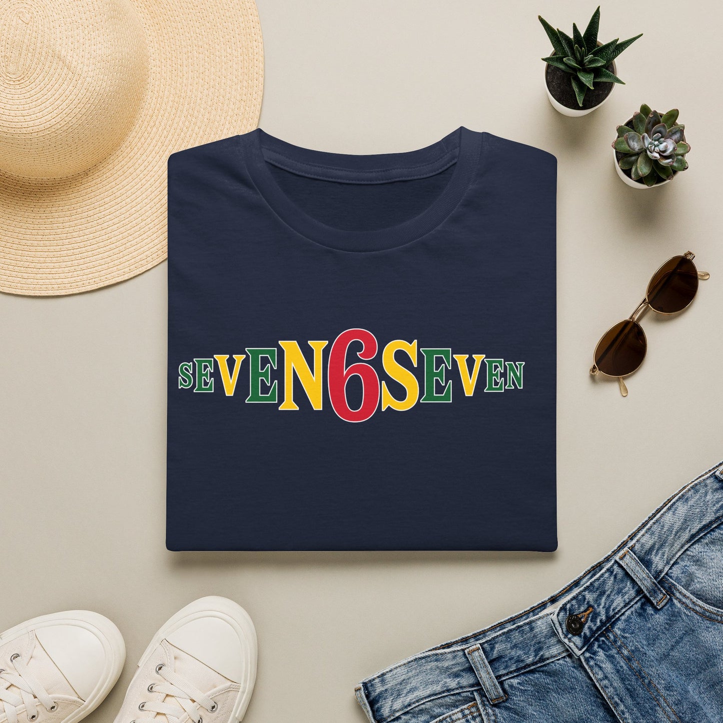 Plain T-Shirt with Ice/Green/Gold Logo