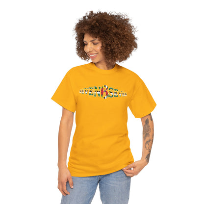 Plain T-Shirt with Flag Logo