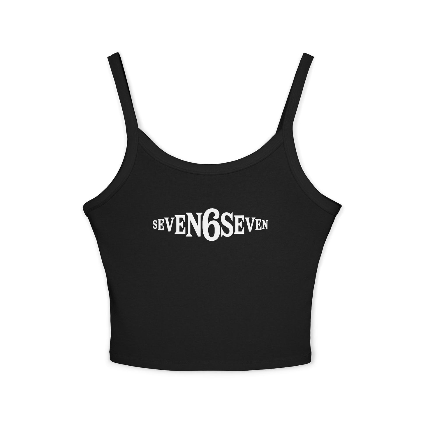 Women’s Spaghetti Strap Tank with White Logo