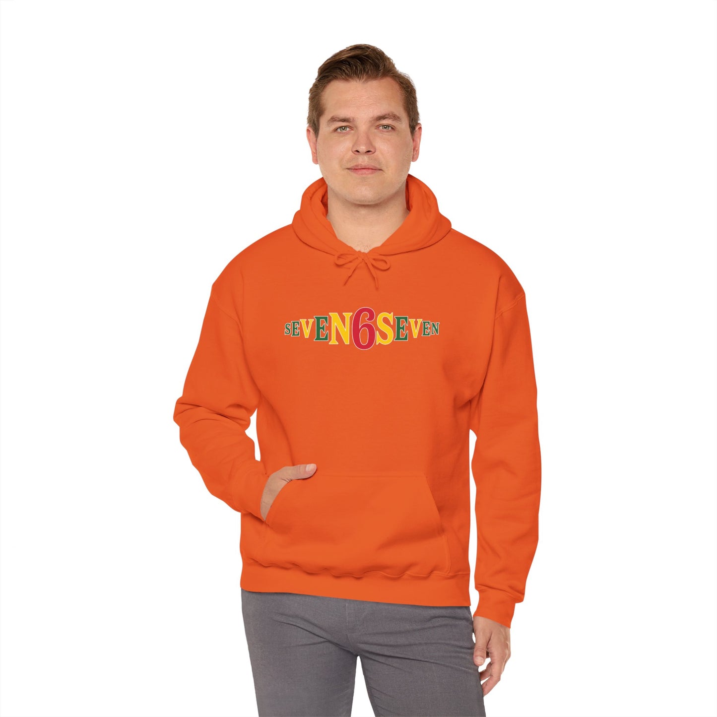Unisex Heavy Blend™ Hooded Sweatshirt- Ice/Green/Gold Logo