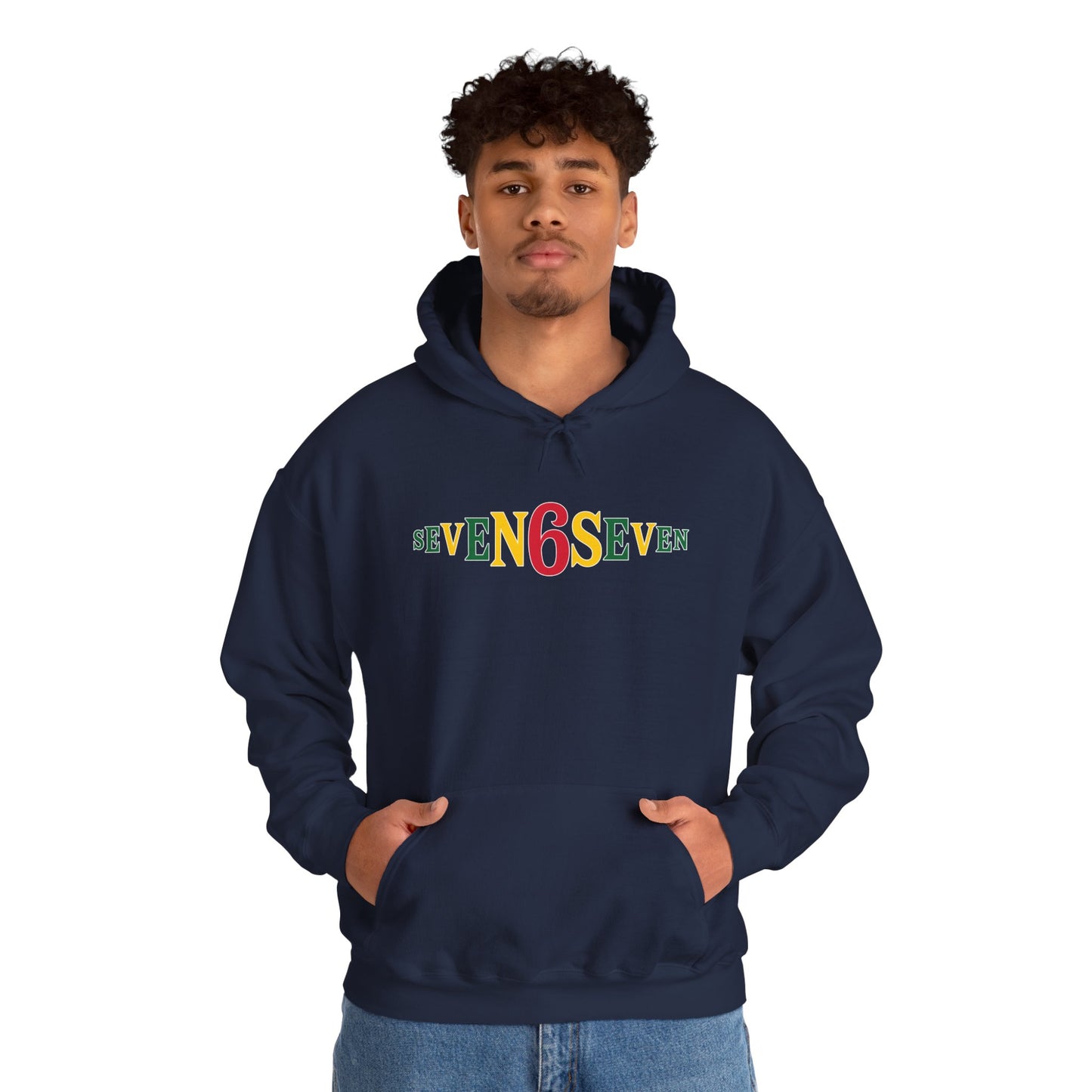 Unisex Heavy Blend™ Hooded Sweatshirt- Ice/Green/Gold Logo