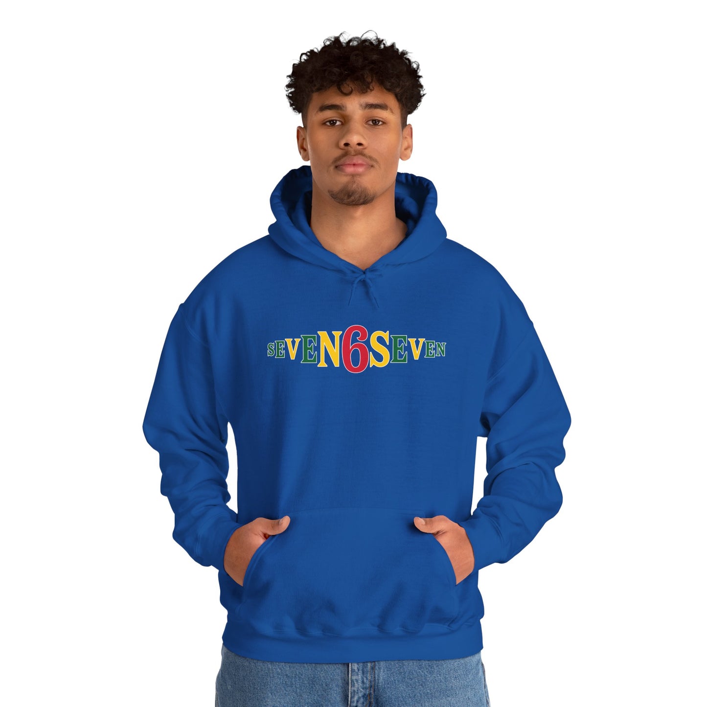 Unisex Heavy Blend™ Hooded Sweatshirt- Ice/Green/Gold Logo