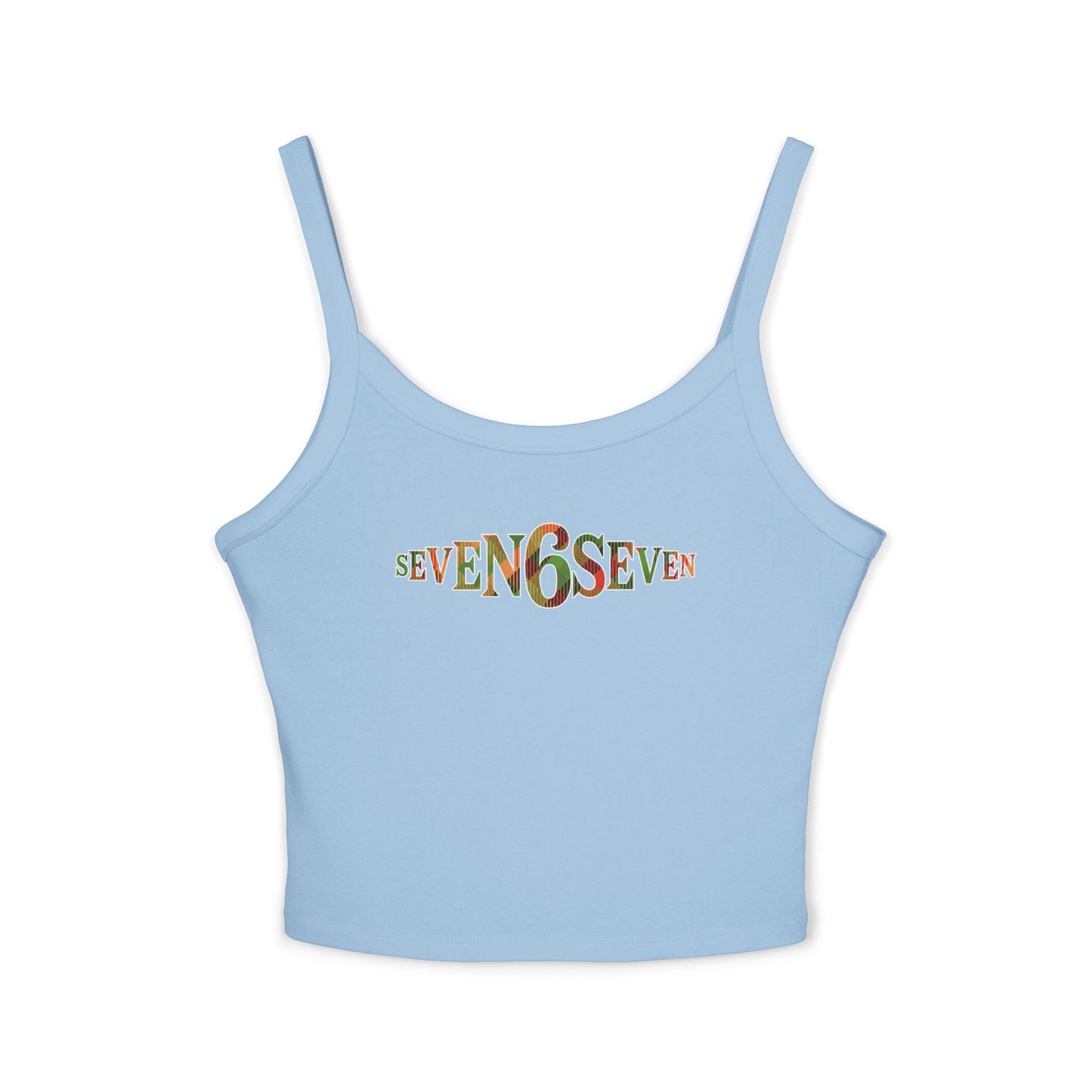 Women’s Spaghetti Strap Tank Top with Madras Logo
