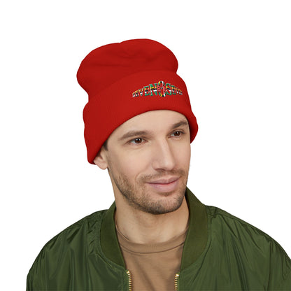 Embroidered Floral 'K' Classic Cuffed Beanie