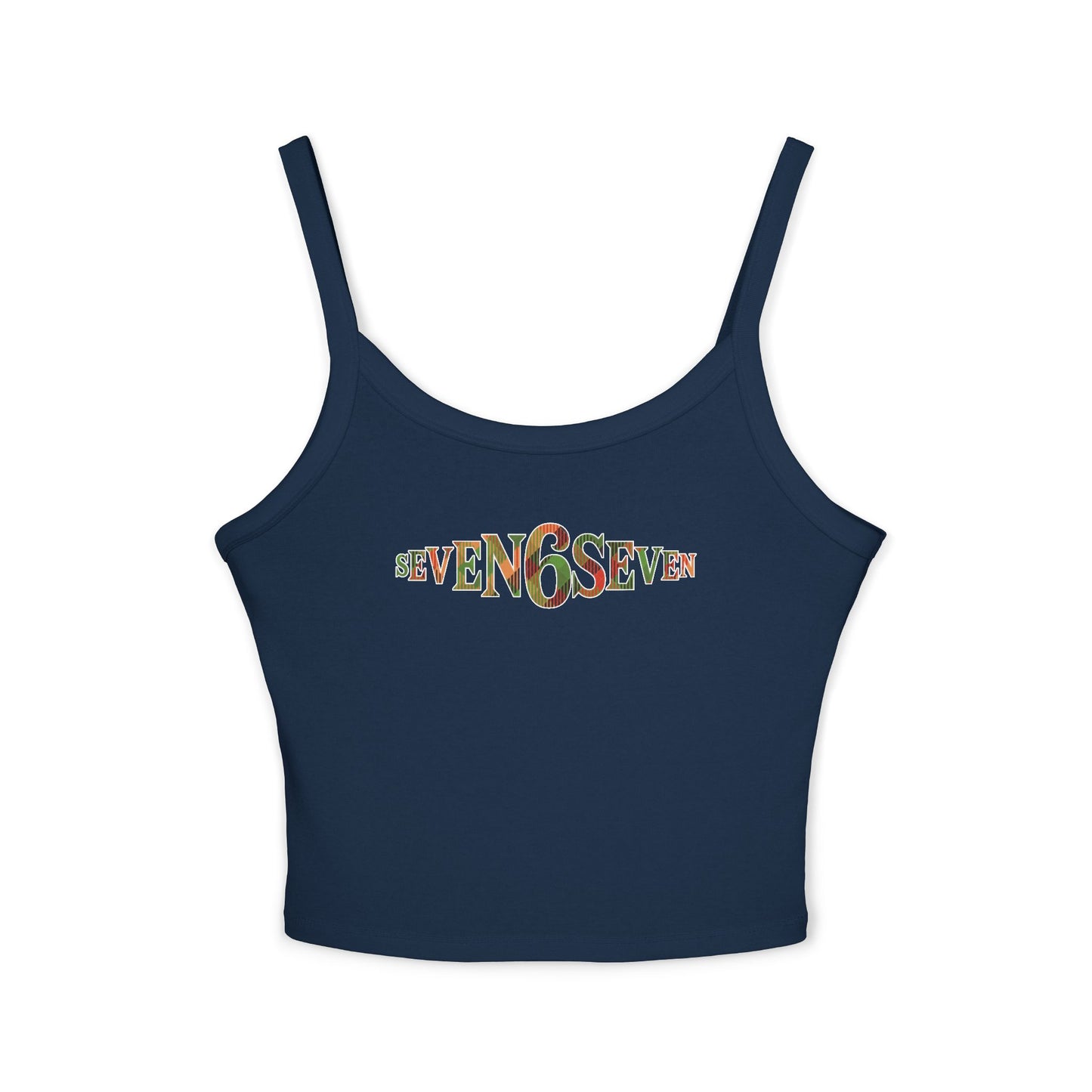 Women’s Spaghetti Strap Tank Top with Madras Logo