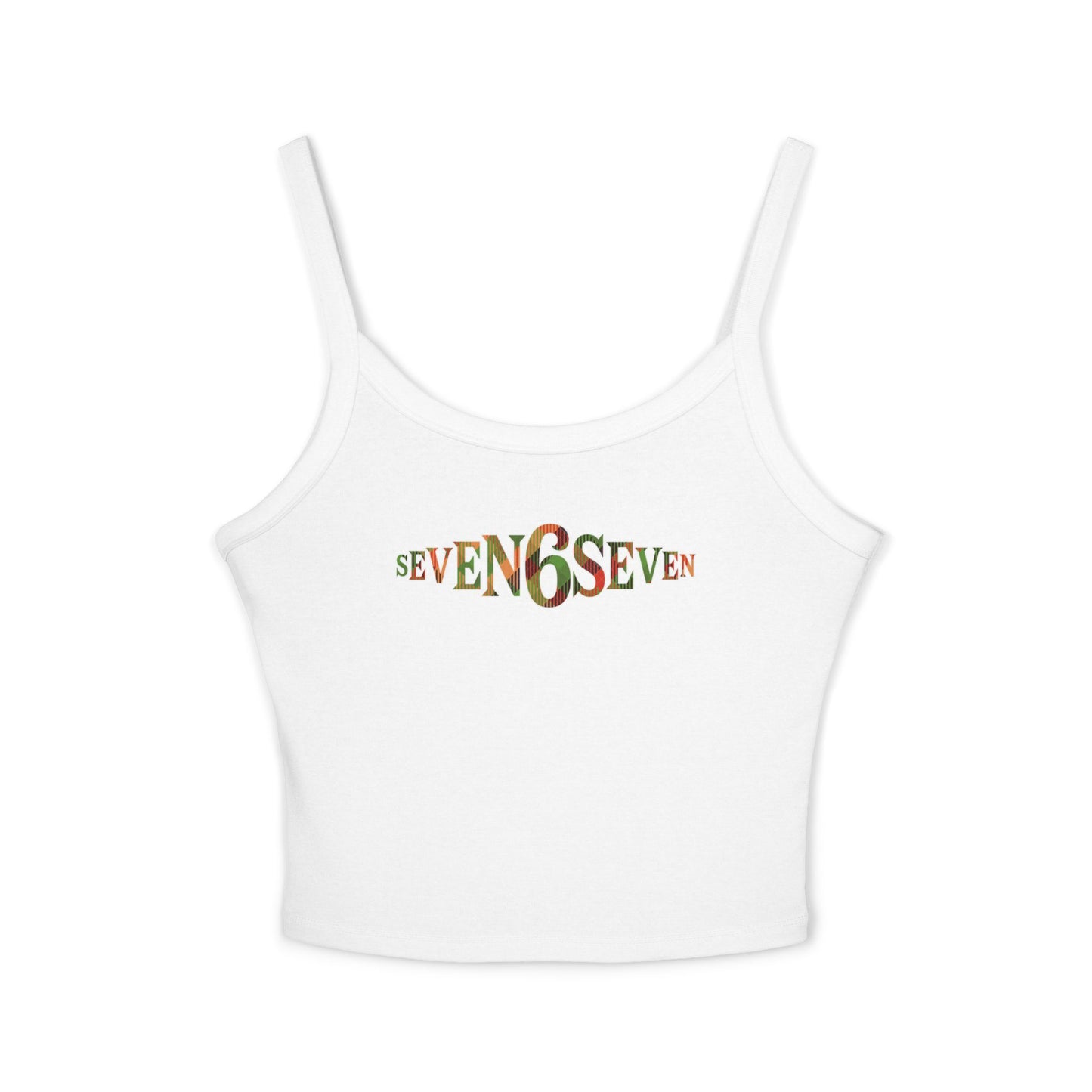 Women’s Spaghetti Strap Tank Top with Madras Logo