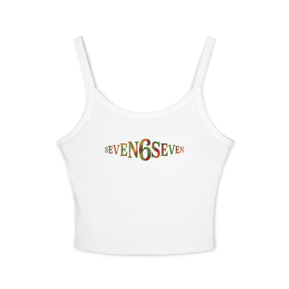 Women’s Spaghetti Strap Tank Top with Madras Logo