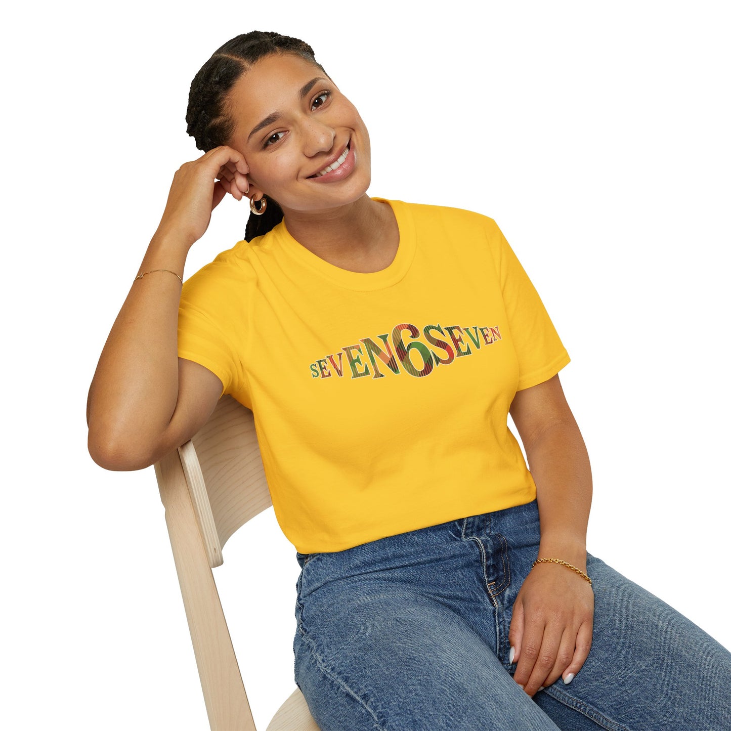 Plain T-Shirt with Madras Logo