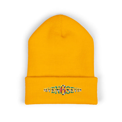 Embroidered Floral 'K' Classic Cuffed Beanie