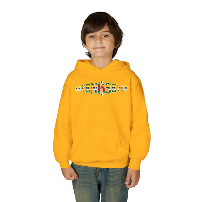 Youth Heavy Blend Hooded Sweatshirt with Flag Logo
