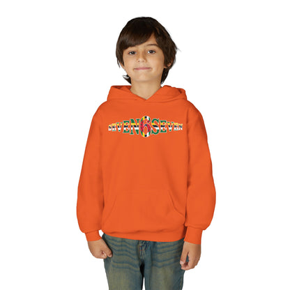 Youth Heavy Blend Hooded Sweatshirt with Flag Logo