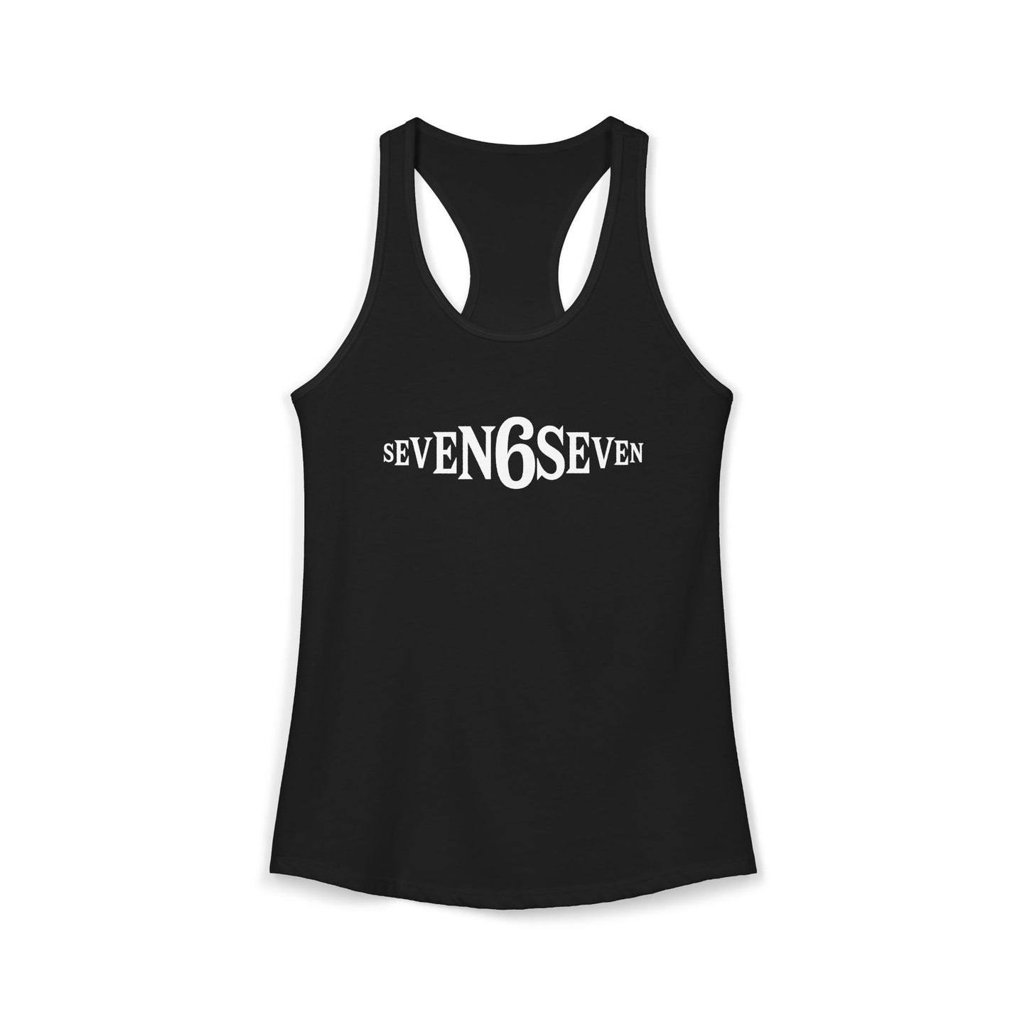 Women's Ideal Racerback Tank - White Logo