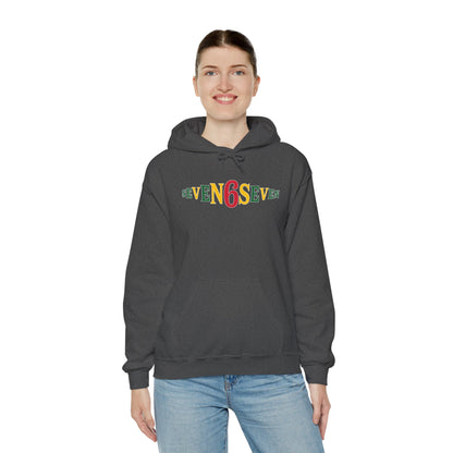 Unisex Heavy Blend™ Hooded Sweatshirt- Ice/Green/Gold Logo