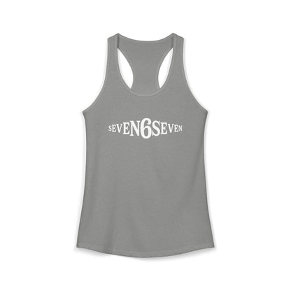 Women's Ideal Racerback Tank - White Logo