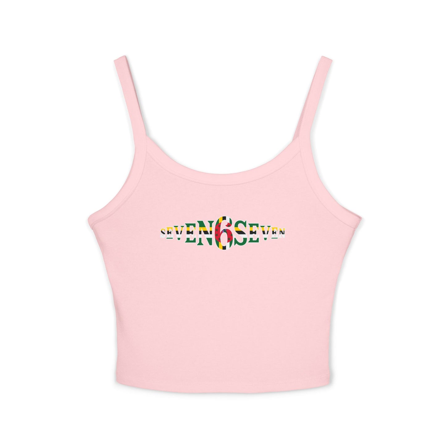 Women's Spaghetti Strap Tank Top with Flag Logo