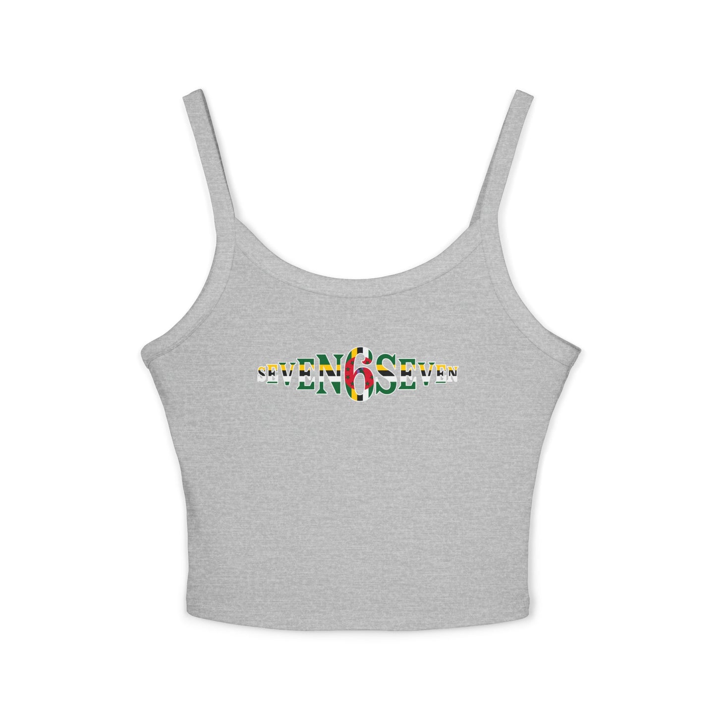 Women's Spaghetti Strap Tank Top with Flag Logo