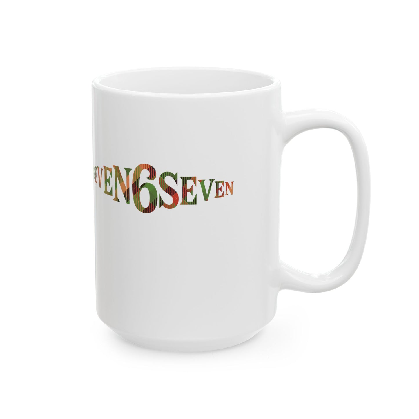 Ceramic Mug - White/Madras