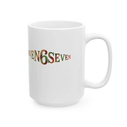 Ceramic Mug - White/Madras