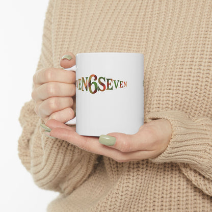 Ceramic Mug - White/Madras