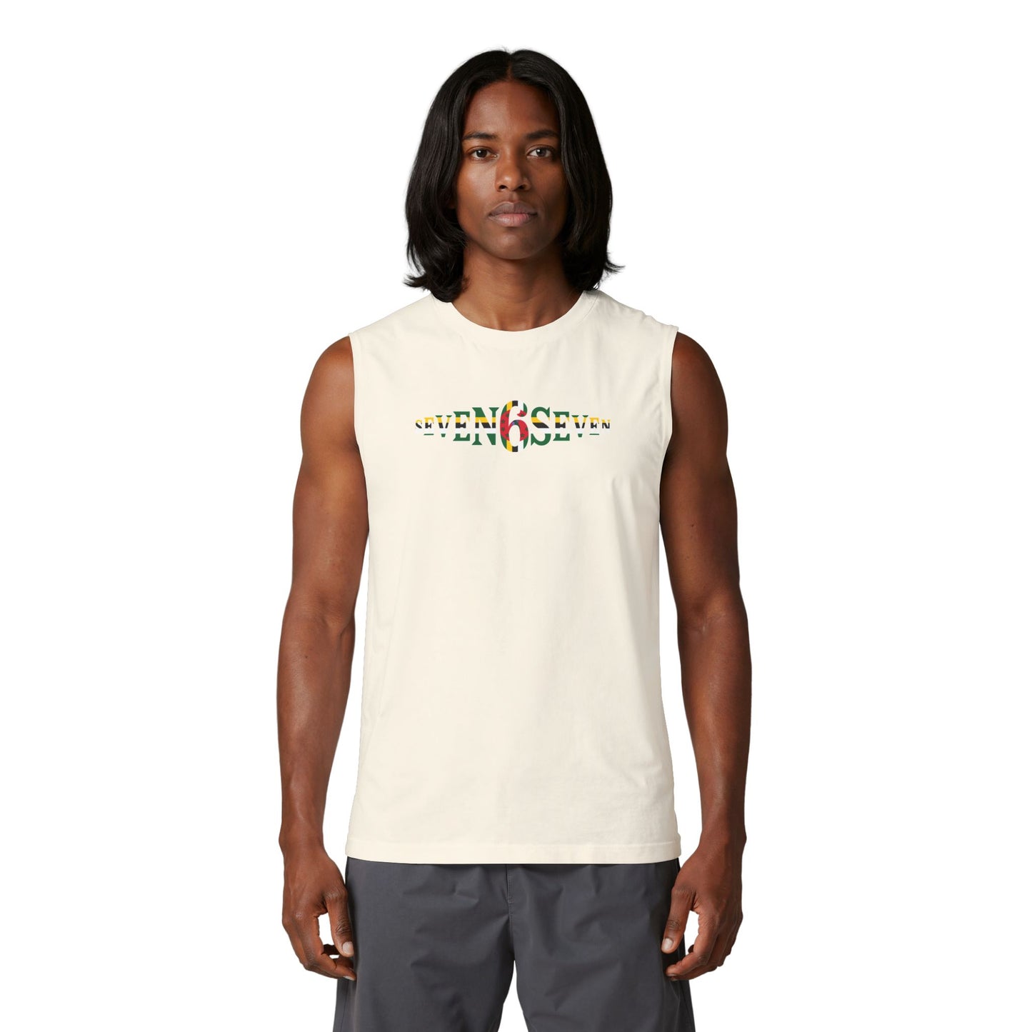 Unisex Jersey Muscle Tank- Flag Logo