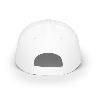 Low Profile Baseball Cap with Black Logo