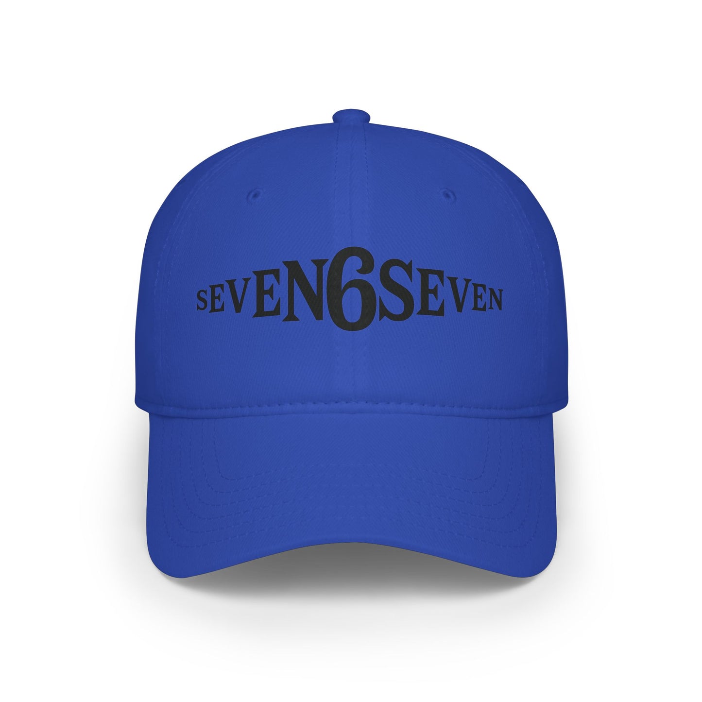 Low Profile Baseball Cap with Black Logo